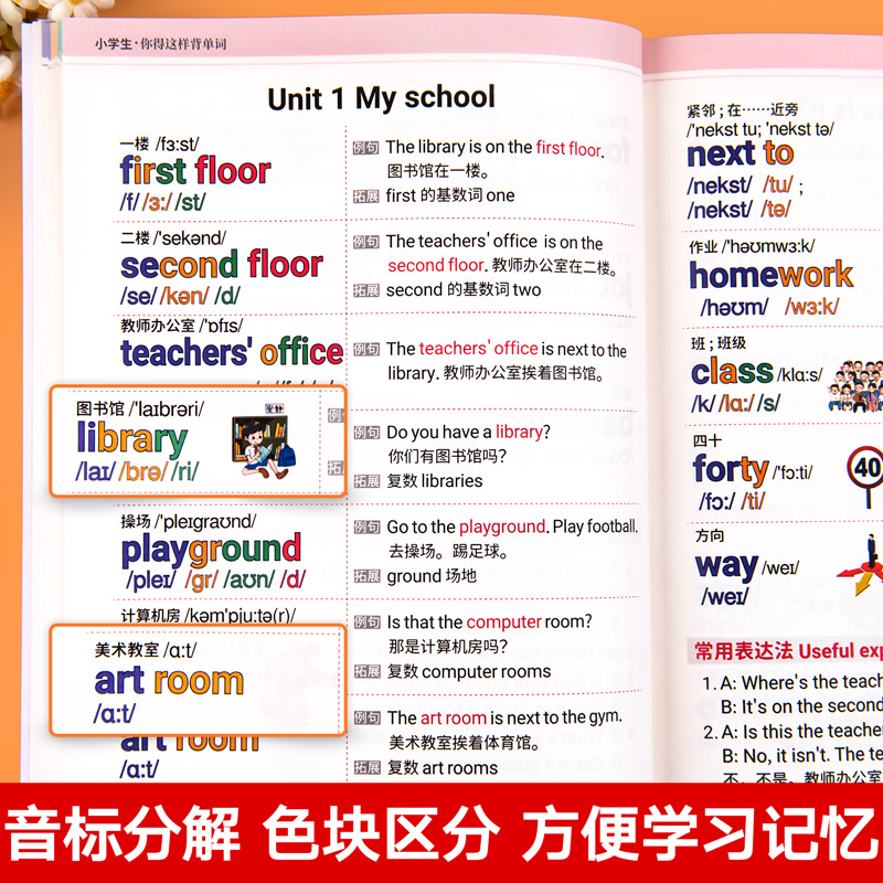 [全5册]背单字+英语知识点手抄笔记 小学通用 [正版]抖音同款 小学生你得这样背单词 小学英语单词记背神器词汇卡片内容