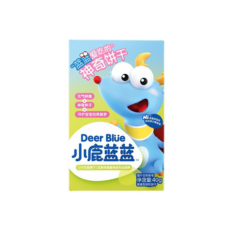 小鹿蓝蓝 神奇饼干40g 宝宝零食儿童蔬菜饼干