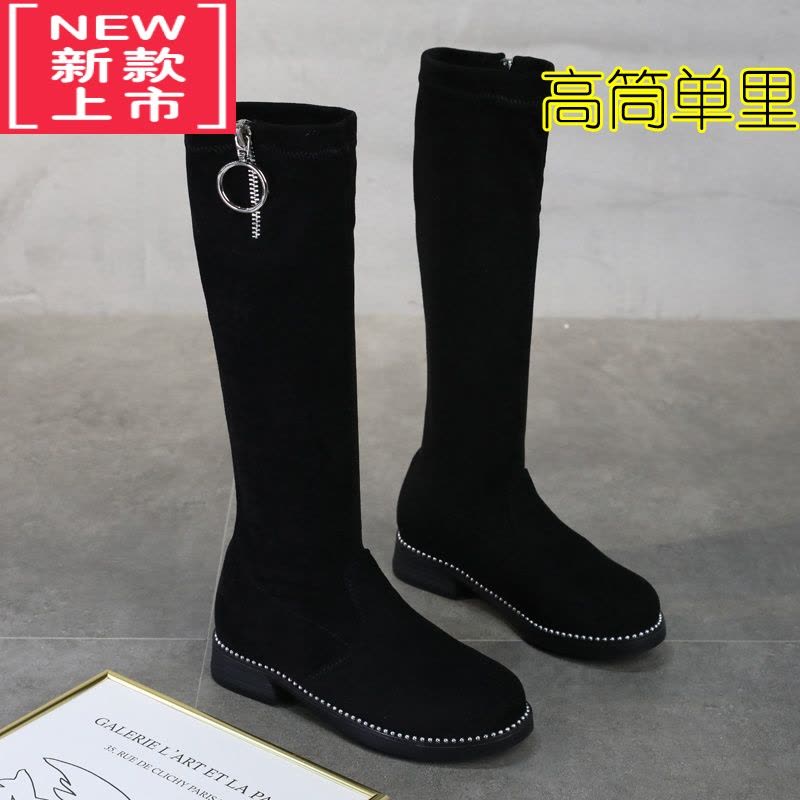 可莉允女童靴子2022春秋新款长筒靴儿童公主不过膝单靴小女孩长靴高筒靴图片