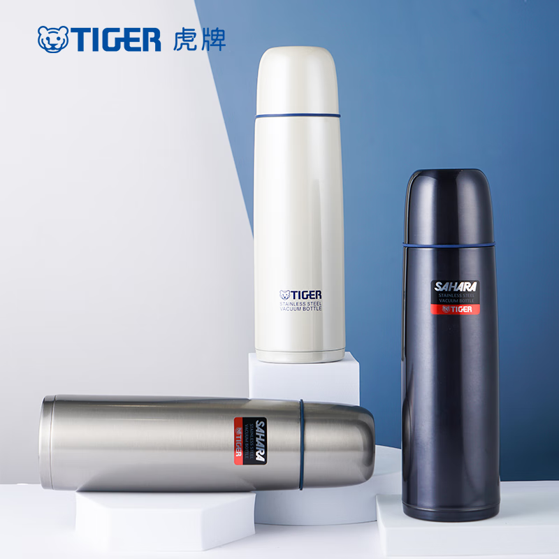虎牌(TIGER)不锈钢保温杯男女士车载便携真空水杯礼物 CSC-A500 500ml 不锈钢色高清大图