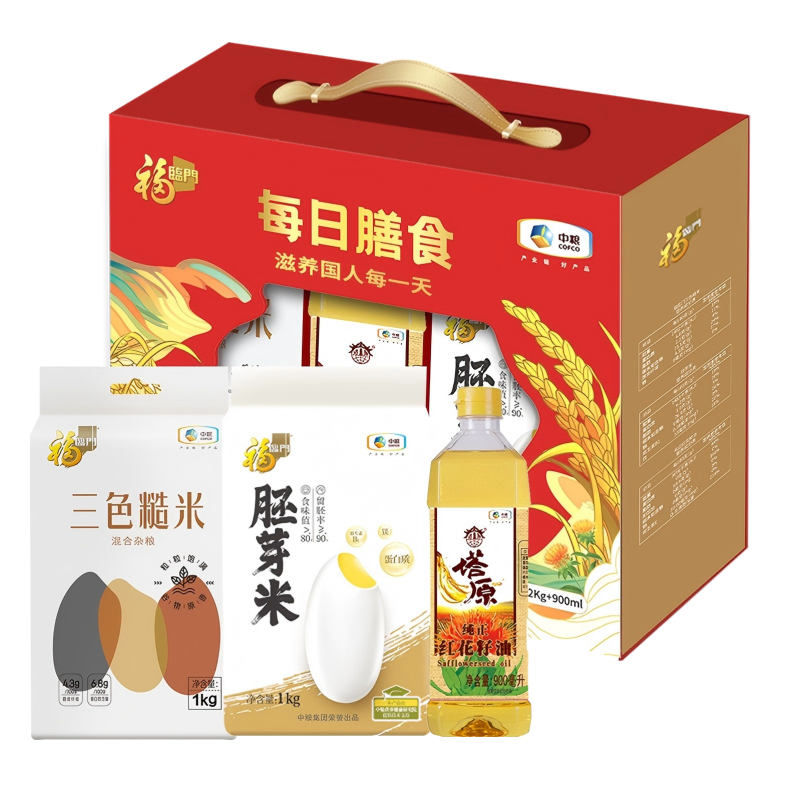 中粮福临门每日膳食礼盒-2kg+900ml高清大图