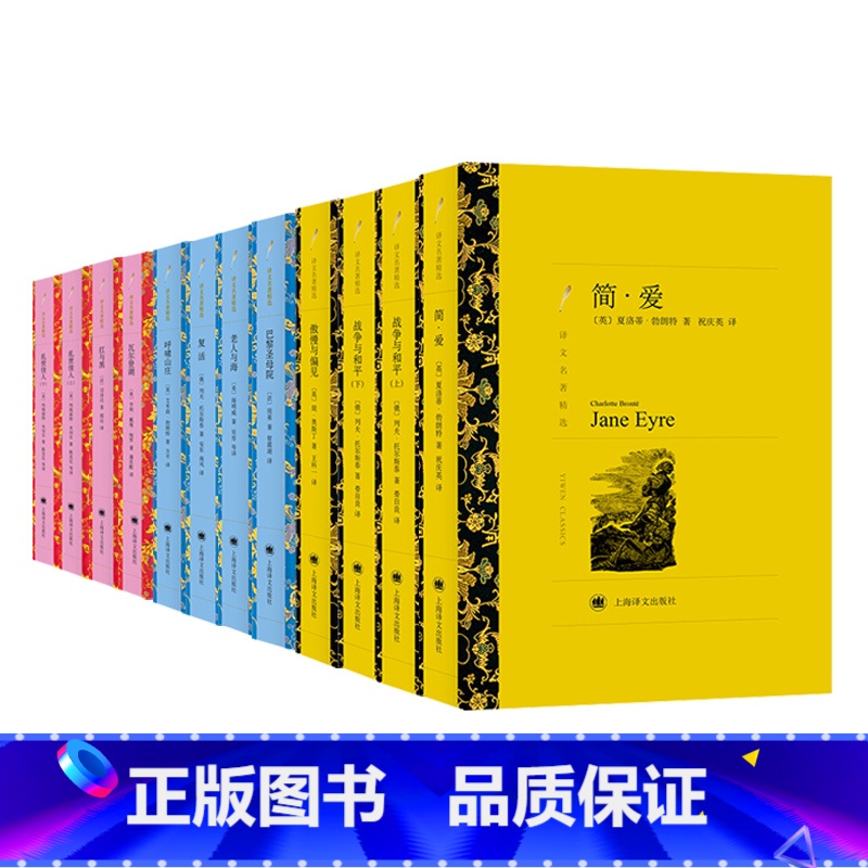 【正版】世界十大名著 上海译文名著精选 全本无删减名家名译初中生高中生阅读 简爱/战争与和平/傲慢与偏见/巴黎圣母院/老