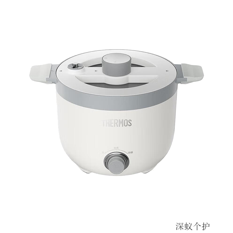膳魔师(THERMOS)百膳锅微压新型电压力锅家用多功能煲汤锅3升小型电饭煲 白色 3L定制 EHA-4337A高清大图