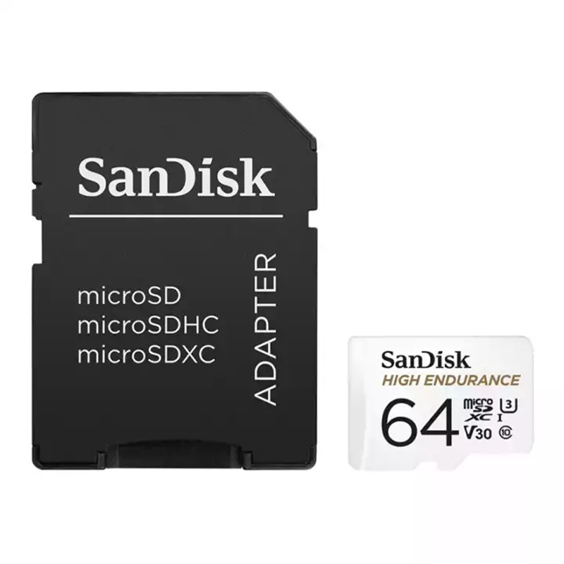 闪迪行车记录仪存储卡/安防监控专用内存卡Micro SD卡高度耐用U3/V30 TF卡 64G 读速100MB/S