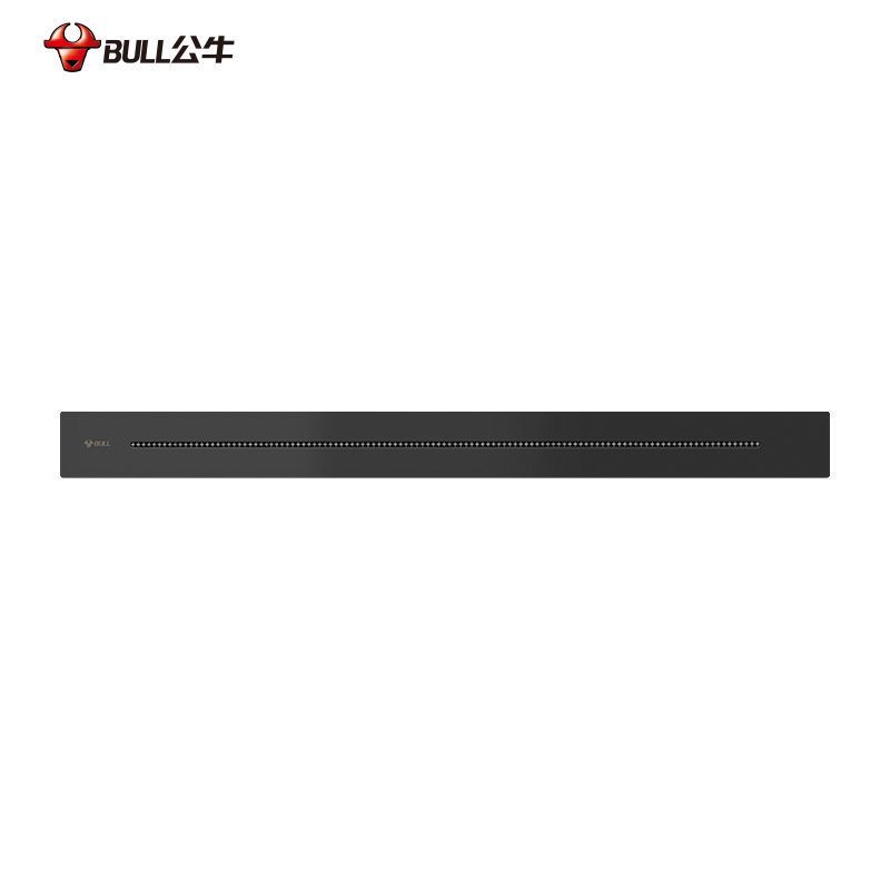 公牛(bull)GQ1AW迷你款[黑色嵌入式]60cm+2个五孔+USB暗装轨道插座嵌入式餐边柜内嵌排插超薄移动滑轨插排