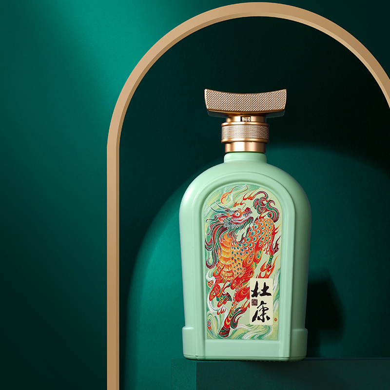 酒厂直供杜康白酒麒麟献福纯粮优级52度浓香型白酒500ml4整箱装送礼