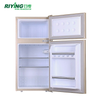 日樱(RIYING) 82升 双门冰箱 小型家用 电冰箱直冷 冷藏冷冻 迷你宿舍租房 节能低噪BCD-82M 金色