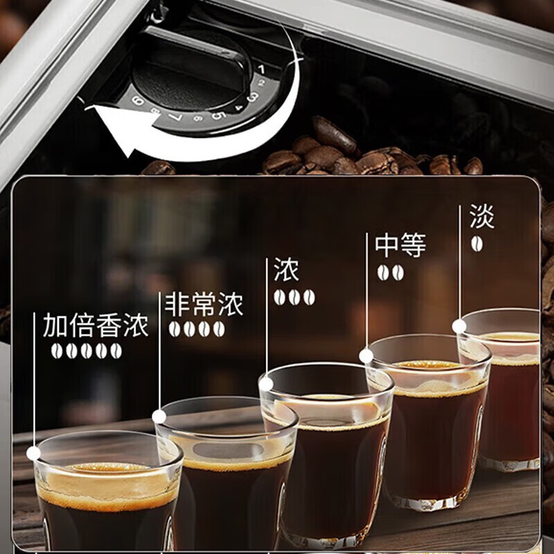 松下(Panasonic)咖啡机家用意式全自动商用小型自动打奶泡研磨一体机办公室咖啡豆触摸式 NC-EA801高清大图