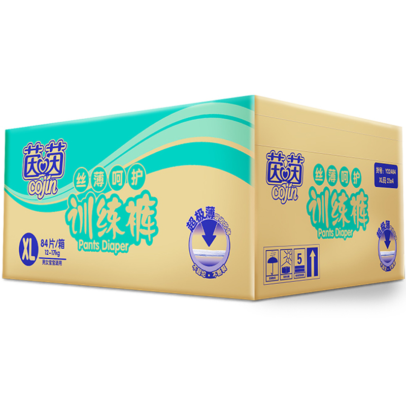 茵茵（cojin） 丝薄呵护拉拉裤 宝宝学步训练 XL84片 婴儿尿不湿 非纸尿裤纸尿片