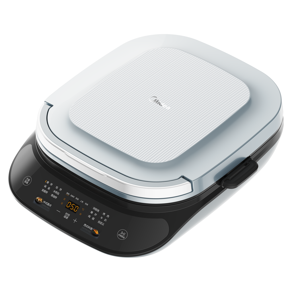 美的(Midea)电饼铛家用下可拆洗双面加热加深大火力烙饼煎饼锅三明治早餐机煎烤机电饼档 MC-JKE3483高清大图