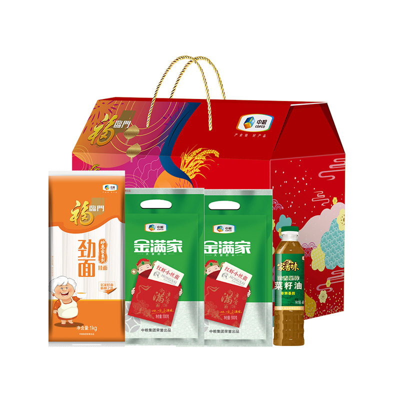 中粮福临门 悦享A型 伴手礼米面油组合2000g+400ml