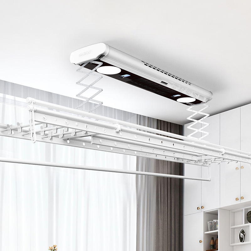 盼盼电动升降晾衣架多功能智能照明大风机风干晾晒晾衣杆py993005参数