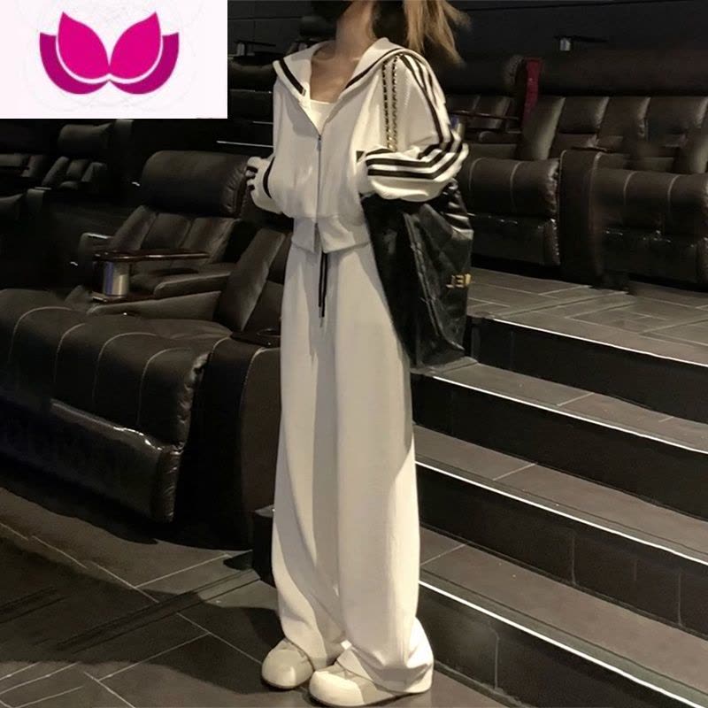 七斓女装2023新款茶系穿搭配一整套气质名媛盐系轻熟卫衣套装图片