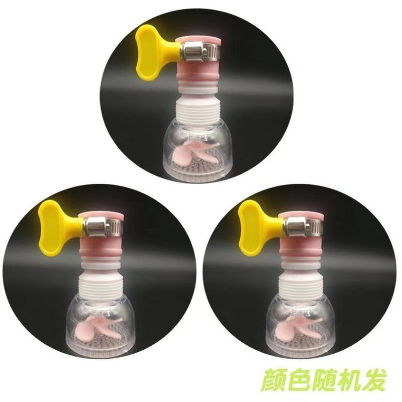 厨房通用水龙头防溅延伸器花洒过滤嘴家用自来水净水器节水器喷雾 防溅水花洒[超级旋风款] 1个装[送万能卡箍]