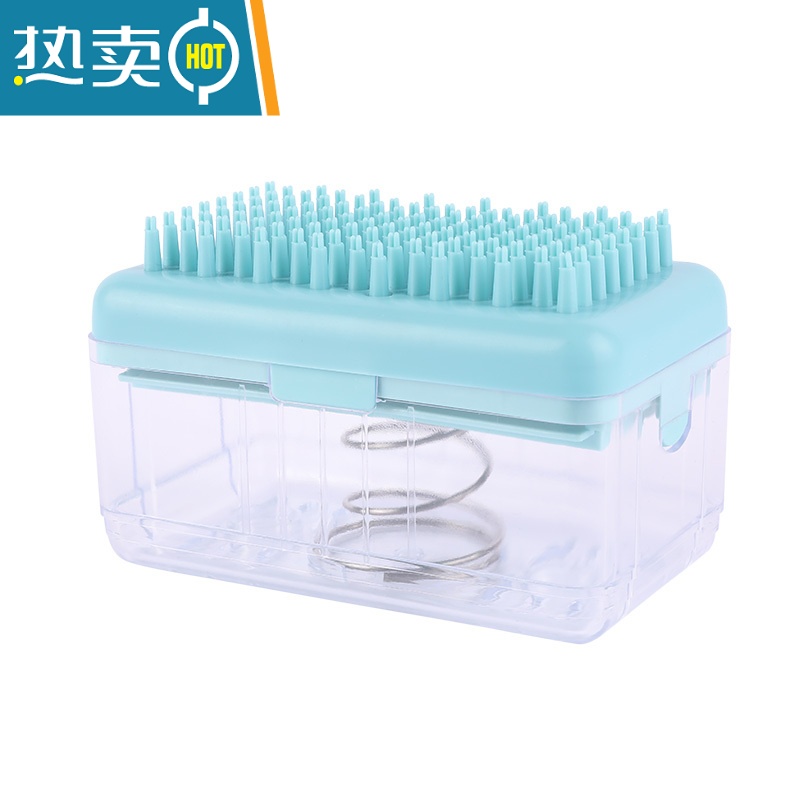 敬平创意多功能洗衣服肥皂盒升级带刷子免手搓起泡皂盒家用沥水收纳盒 少女粉2个装[升级带刷子,起泡刷衣一个搞定]高清大图