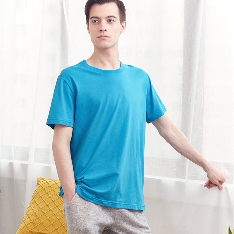 三枪男t恤全棉水柔棉圆领打底短袖上衣运动休闲宽松透气棉男衫23033
