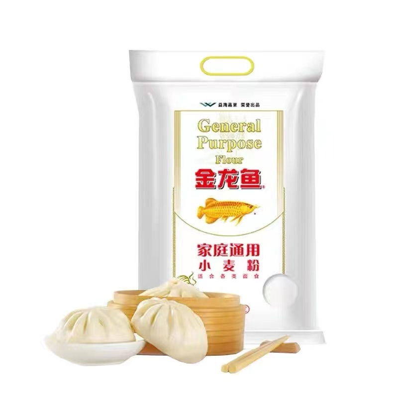 金龙鱼家庭通用小麦粉 5斤装 饺子馒头包子面粉优质面粉 5kg