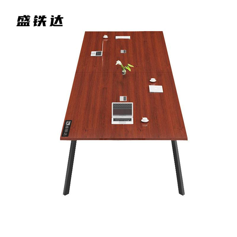 盛铁达 八字脚高档会议桌2.4*1.2m STD-XS244 张高清大图