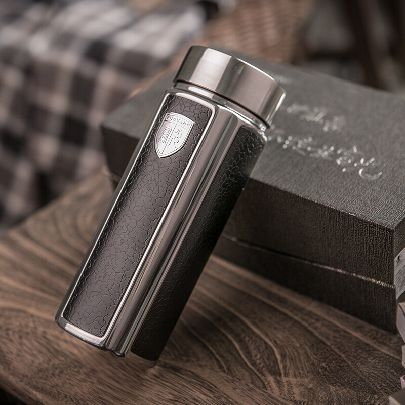 富光保温杯不锈钢皮纹真空水杯360ml