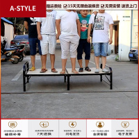 苏宁放心购简易可折叠床单人午休午睡床成人1.2米双人实木板式床钢丝床家用A-STYLE家具