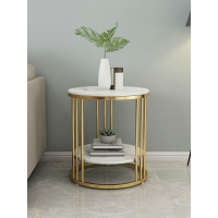 圆桌 床头柜 铁或其他防火阻燃材质(铁+大理石)桌面直径50CM 高55CM (一个装)可定制