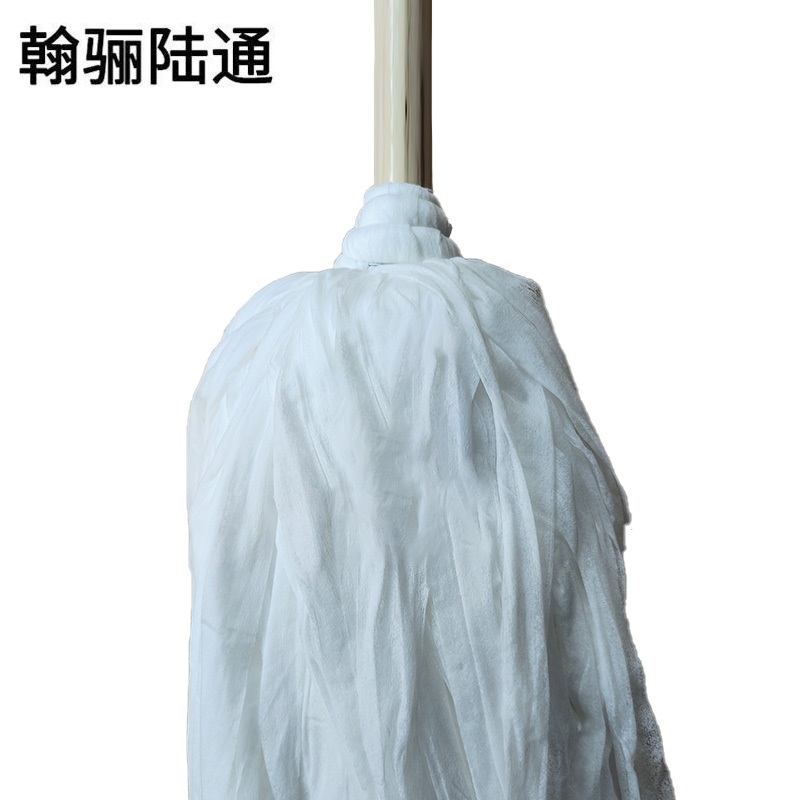 翰骊陆通 木杆拖布拖把墩布 无纺布桉木杆120cm 把高清大图