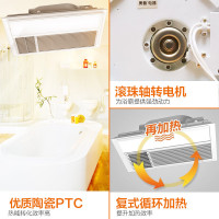 AUPU奥普浴霸QDP6020AS白色 集成吊顶浴霸 多功能大风暖薄浴霸 LED灯照明三合一浴霸 卫生间