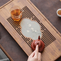 領藝 日式重竹茶盘简约家用茶海功夫茶台小型排水储水式干泡盘茶具轻奢现代