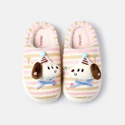 巴拉巴拉儿童棉拖鞋男童冬季宝宝室内家居中大童卡通女童毛毛拖鞋 粉色 内长17cm适合脚长15.5-16cm