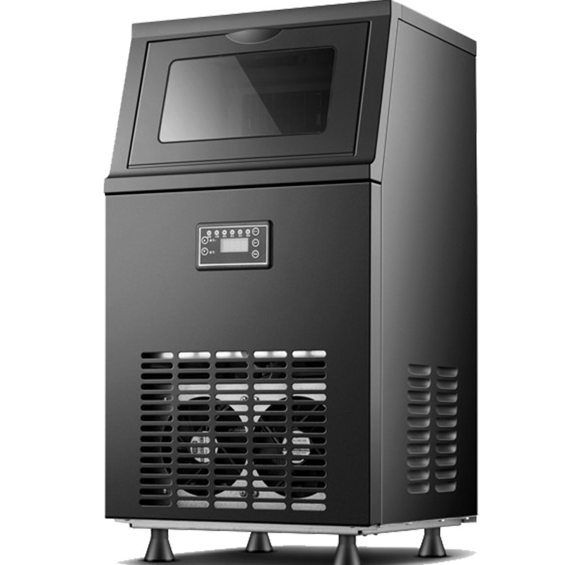 新飞制冰机商用奶茶店大容量酒吧大型迷你小型家用全自动方冰作机 45冰格-日产70公斤-中小型奶茶推荐 制冰机 风冷 手动