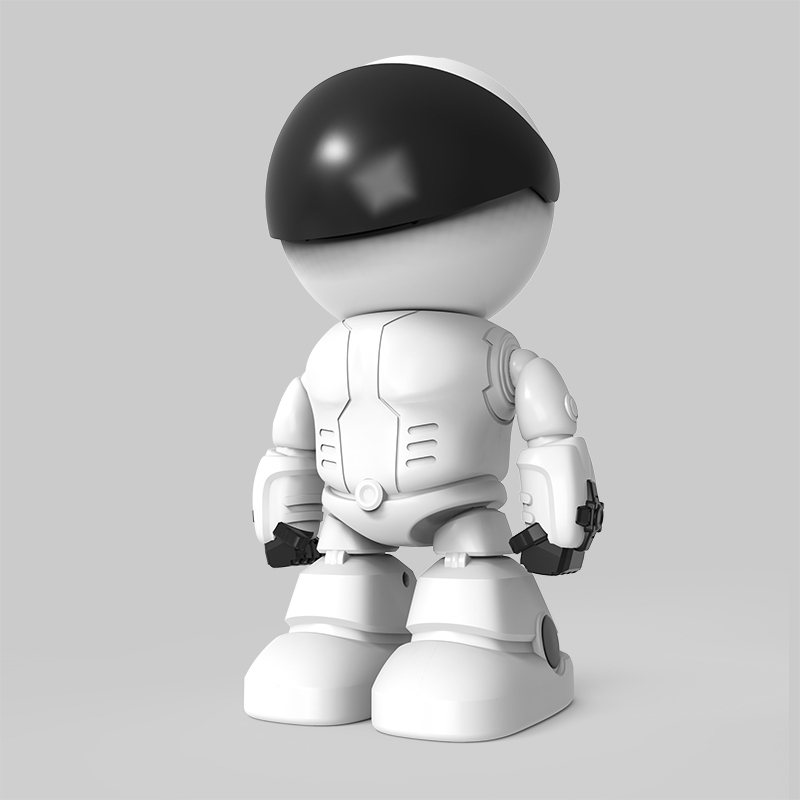 汐岩智能机器人摄像头家用高清夜视手机远程小孩宠物监控看护器 守护机器人（白色） 128GB1080p3.6mm