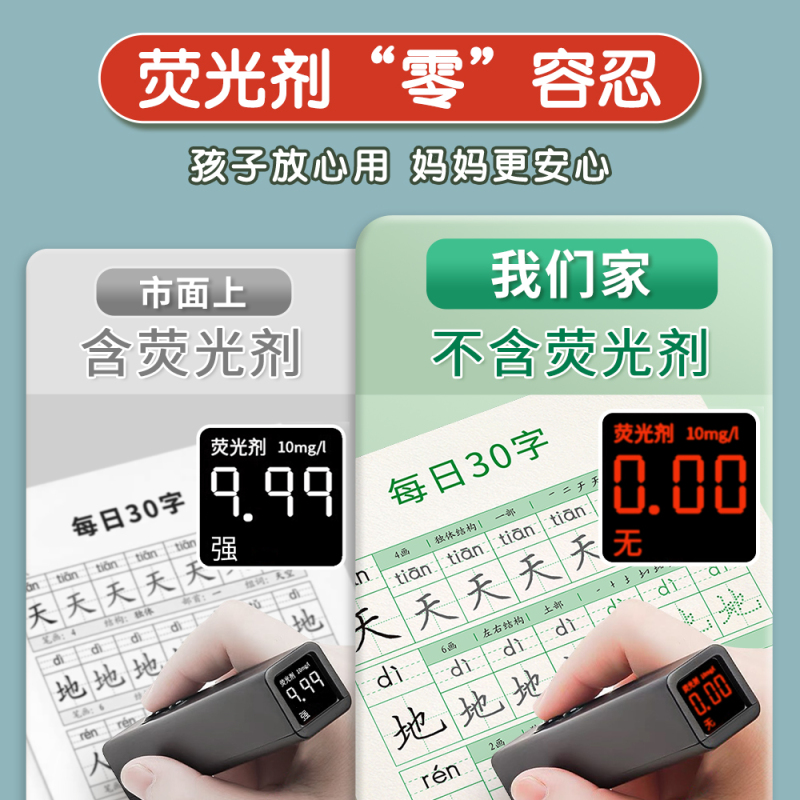 一年级上下册4本+1年级古诗词2本 小学通用 [正版]六品堂一年级二年级字帖每日30字练字帖小学生三上册下册每日一练点阵
