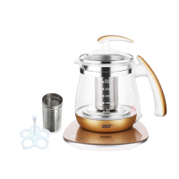 先科SAST XH-808D 电水壶 1.5L花茶壶 智能感温800W多功能茶壶超薄机身带过滤网 烤漆金(单位:件)