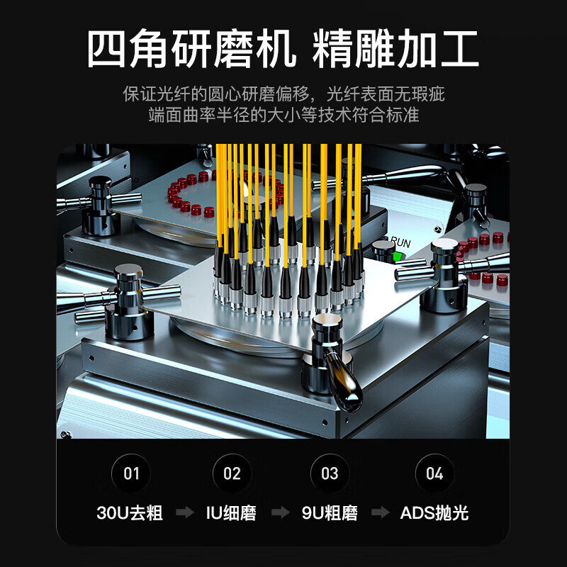 胜为FSC-506 电信级光纤跳线ST-SC UPC单模单芯9/125 黄色低烟无卤尾纤10米高清大图