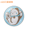 雅诚德(arst) 雅诚德陶瓷盘子家用卡通福乐猫创意釉下彩饭盘碟鱼盘鱼碟 蓝色8英寸蓝乐猫
