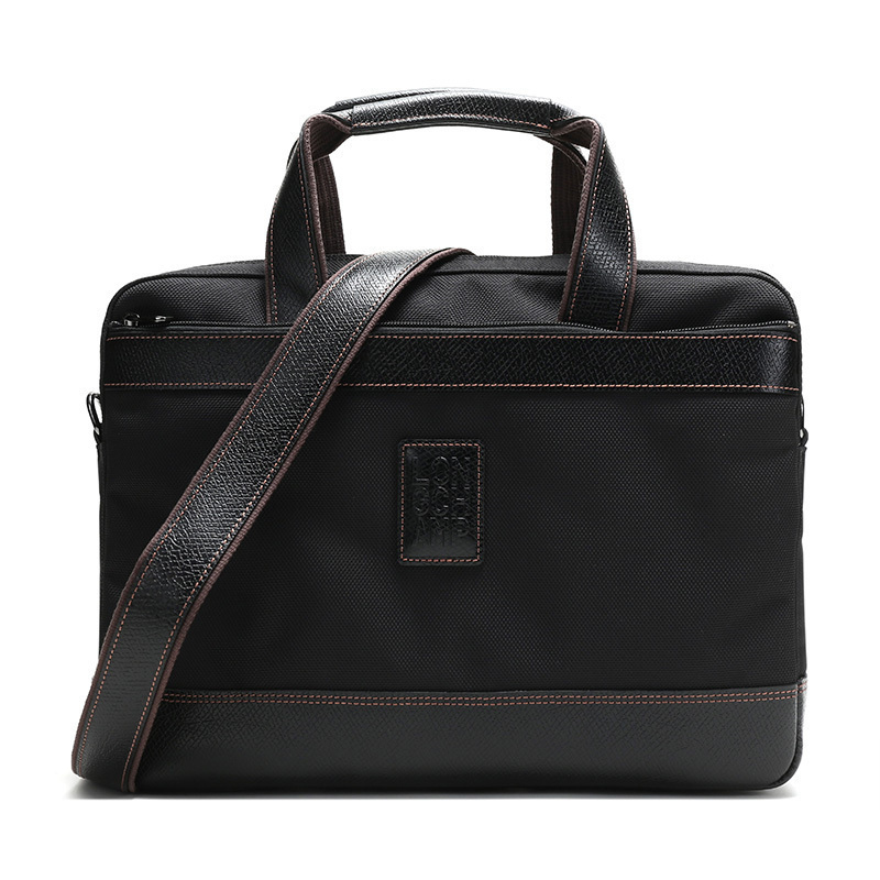 longchamp 珑骧 男士boxford系列织物配皮手提单肩斜挎包公文包 1486