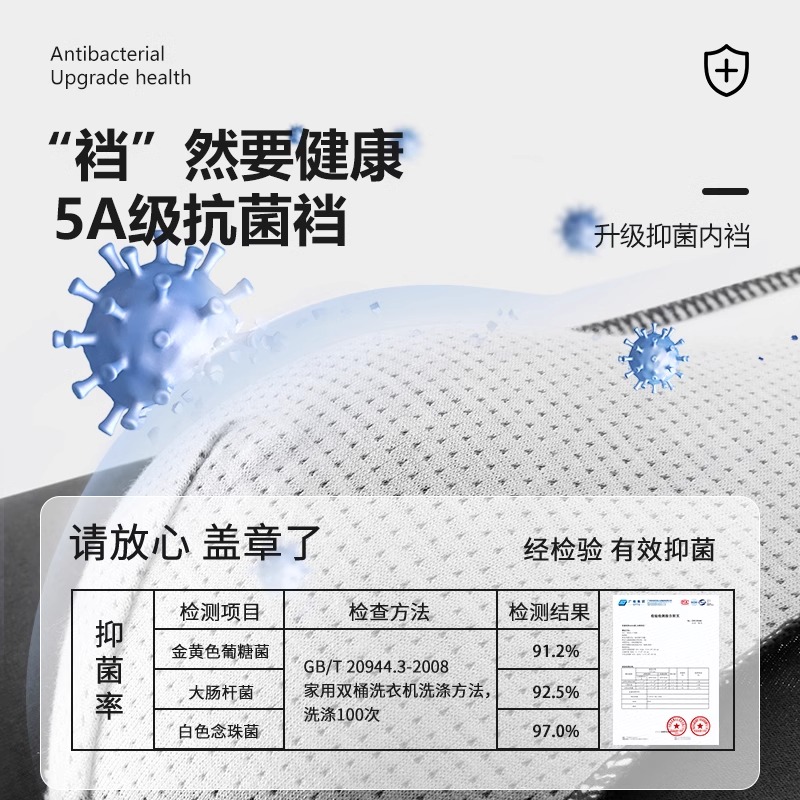 花花公子男士内裤平角裤透气裤头舒适时尚印花大码四季新品潮四角裤高清大图