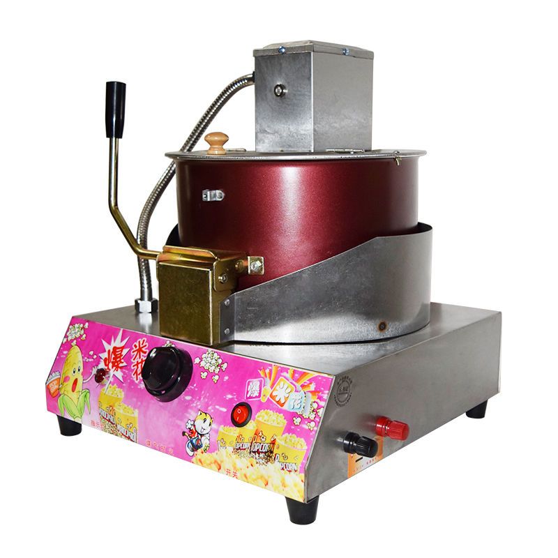 爆米花机燃气台式商用摆摊用手摇全自动球形蝶形炸爆米花锅机器电动款
