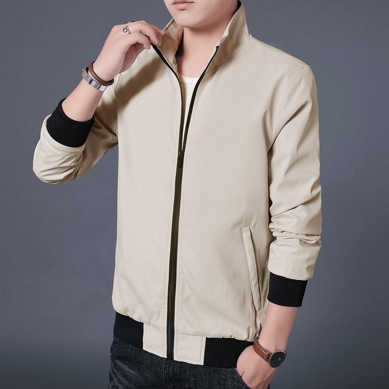 夹克外套男中青年男士时尚休闲立领夹克宽松男装外套春秋款威珺 参数