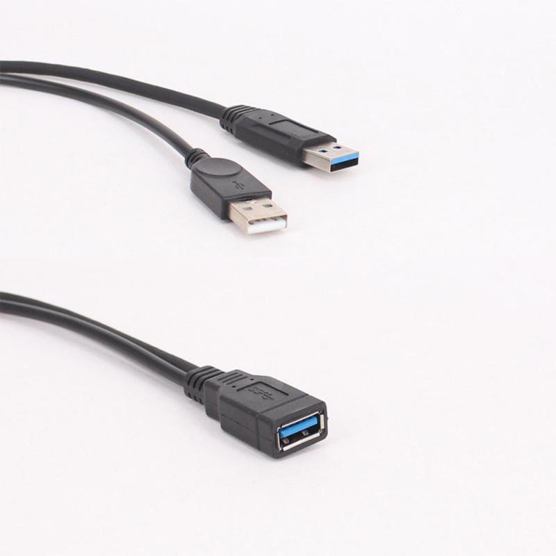 0母转2个usb公延长线双公头加强供电高速传输移动硬盘数据线 usb 2.