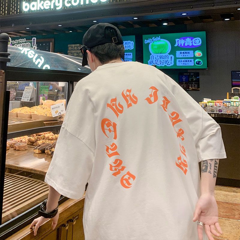 WOOG2005欧美高街t恤短袖男夏季ins潮牌重磅宽松大码半袖上衣