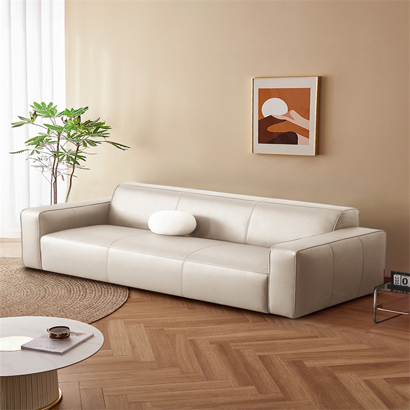 睿瑾匠鑫现代简约科技布沙发客厅小户型三四人位直排意式轻奢沙发侘寂