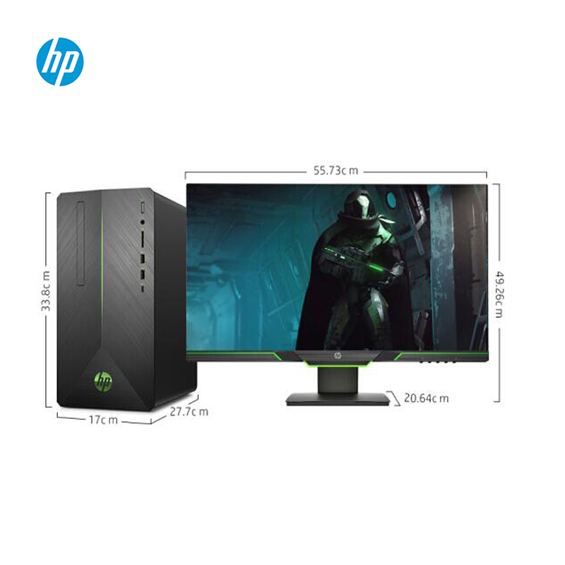 惠普(HP)暗影精灵3 台式电脑整机(i5-8400 8G 1T+128GSSD GTX1060 三年上门)24