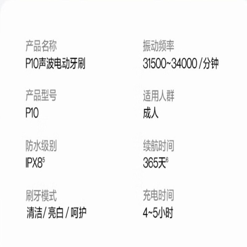 usmile笑容加电动牙刷 缓震清洁刷头 P10昆仑白高清大图