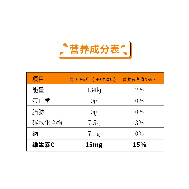 新的 浓缩果汁冲调果汁饮品 鸡尾酒辅料 橙汁味840ml(瓶)
