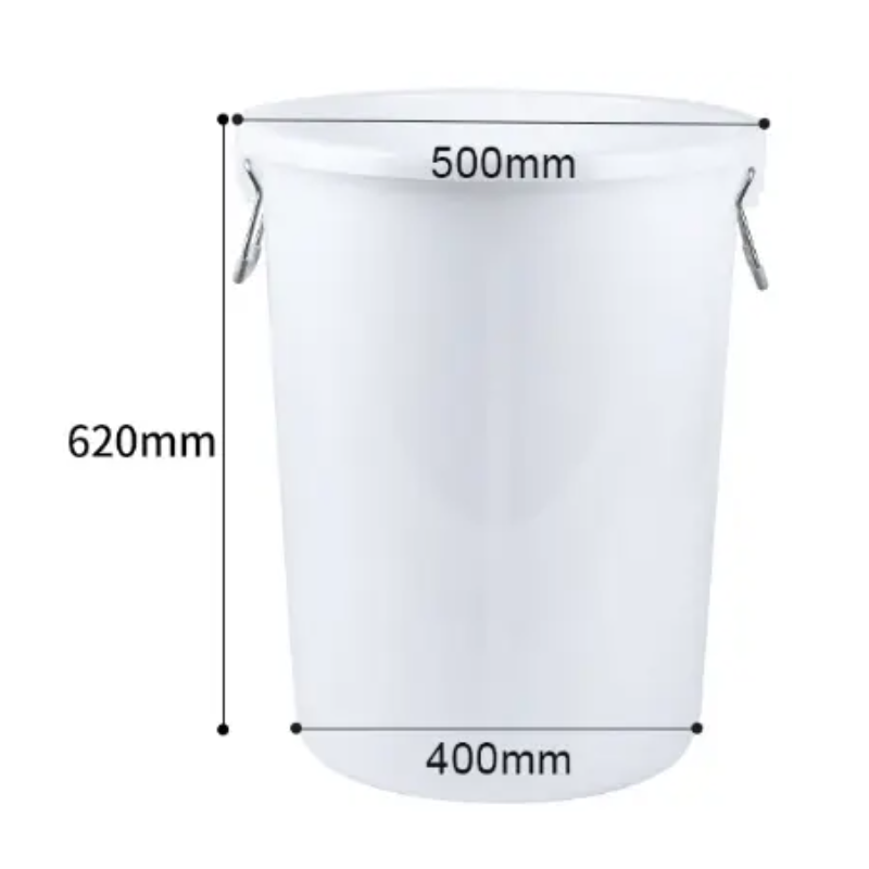 册宣100L白色加厚塑料圆桶超大容量水桶家用储水用 食品级酿酒发酵 长620*宽500 公差±30mm