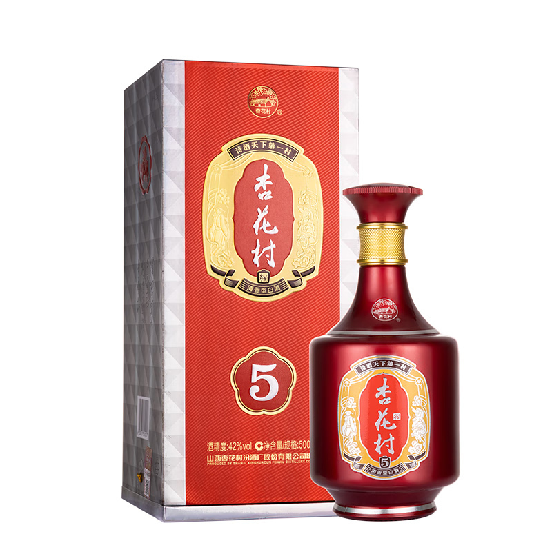 汾酒 杏花村金质5 清香型白酒 42度 500ml*6 整箱装