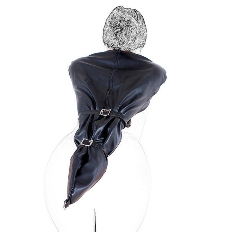 束缚带后手自缚捆绑背铐拘束带单手套调教单手套d款双臂聚拢式均码