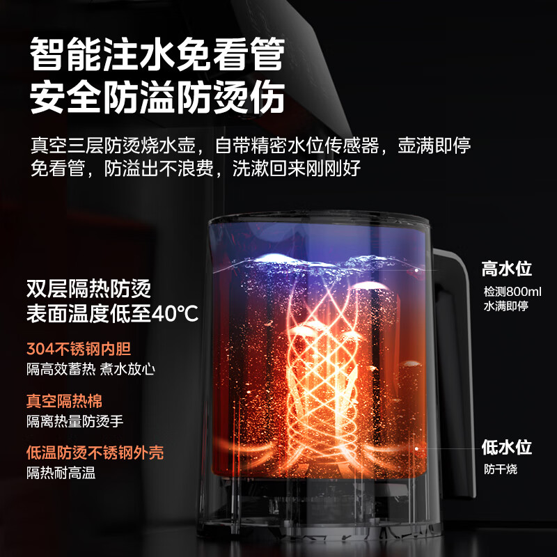 美的(Midea)茶吧机 饮水机家用一体柜 下置式制冷烧水壶养生壶 冷热两用 安全童锁YD1906S-X[APP远程控制高清大图