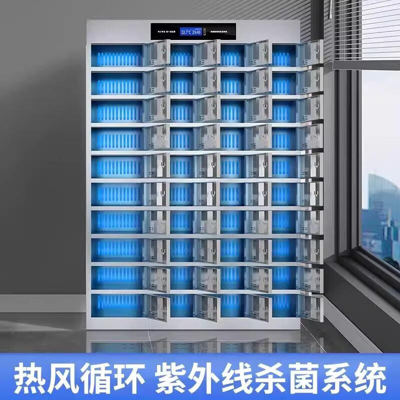 晋舰不锈钢碗柜学校食堂餐具柜多门餐厅消毒餐盘柜24门餐盘柜201高清大图